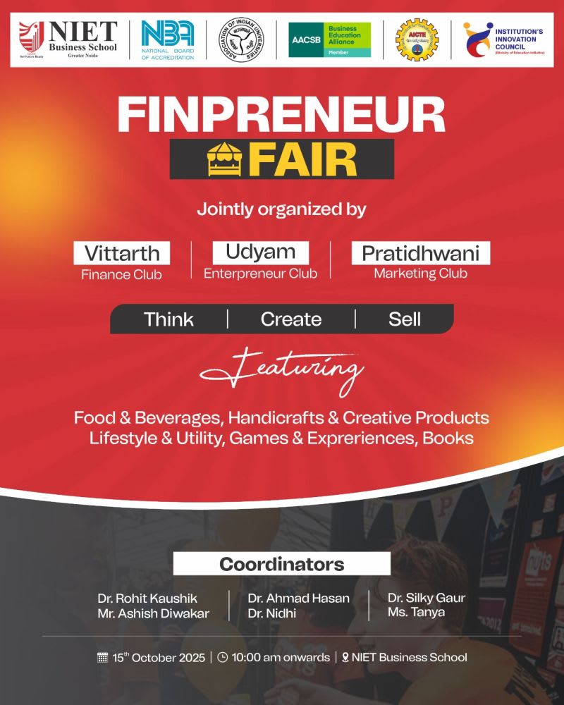 NIET Business School proudly presents the Finpreneur Fair 2025
