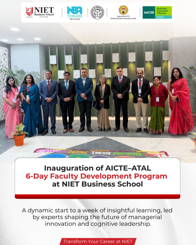 The AICTE–ATAL 6-Day Faculty Development Program at NIET Business School