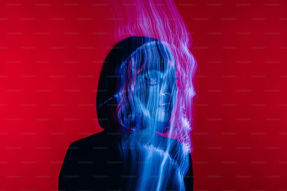 Red Glow Face Portrait — Free AI Image Prompt for Trending