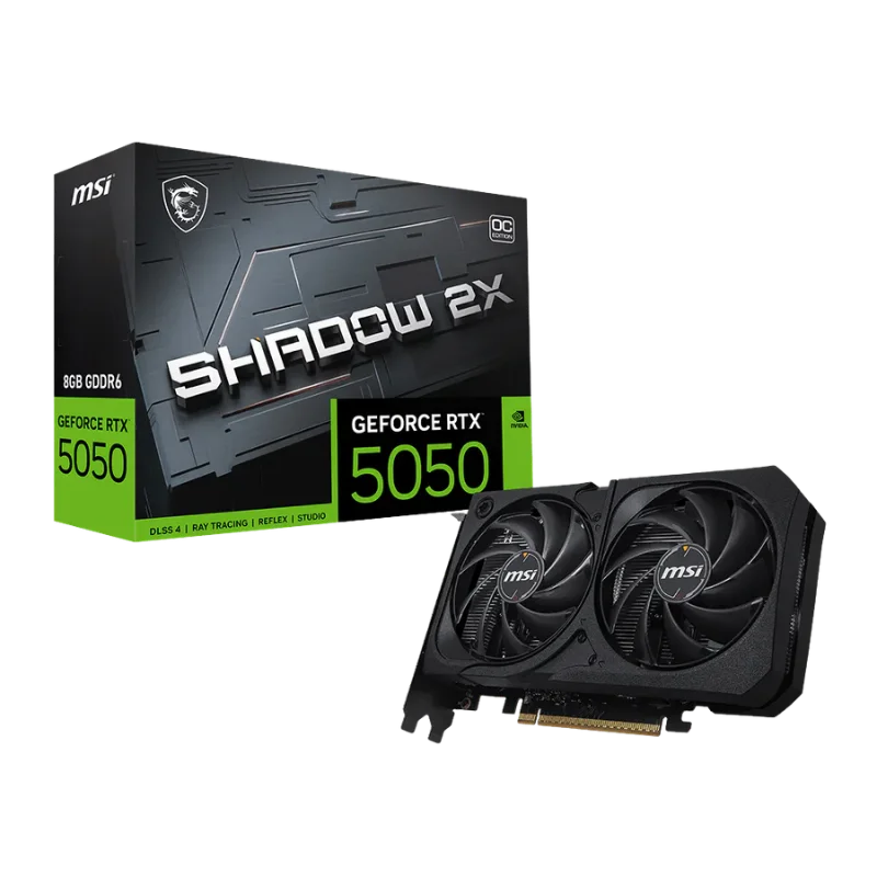 MSI GeForce RTX 5050 8GB SHADOW 2X OC Graphics Card