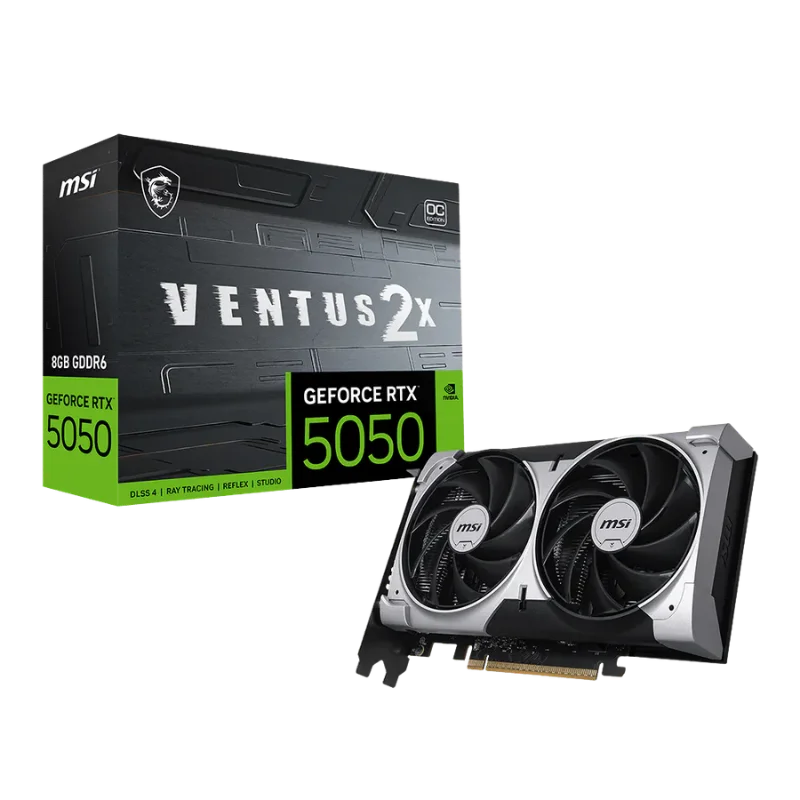 MSI GeForce RTX 5050 8GB VENTUS 2X OC Graphics Card