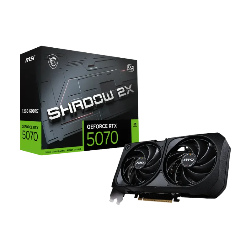 MSI GeForce RTX 5070 12GB SHADOW 2X OC Graphics Card