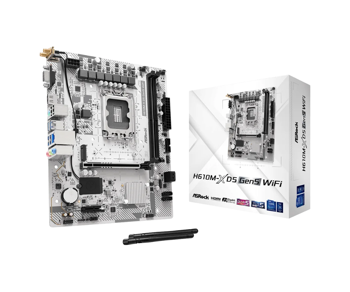 ASROCK H610M-X D5 GEN5 WIFI Motherboard
