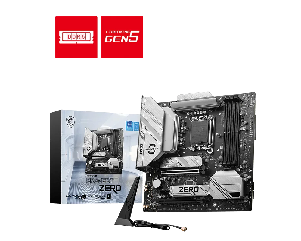 MSI B760M PROJECT ZERO WIFI Motherboard 