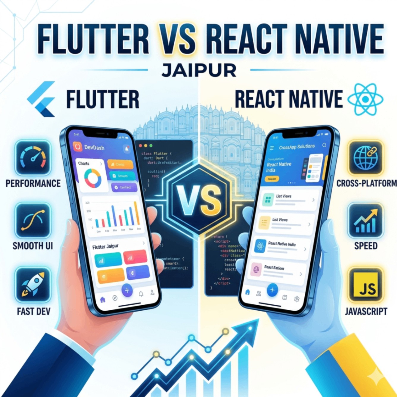 Flutter vs React Native Jaipur: Choosing App Dev Partner