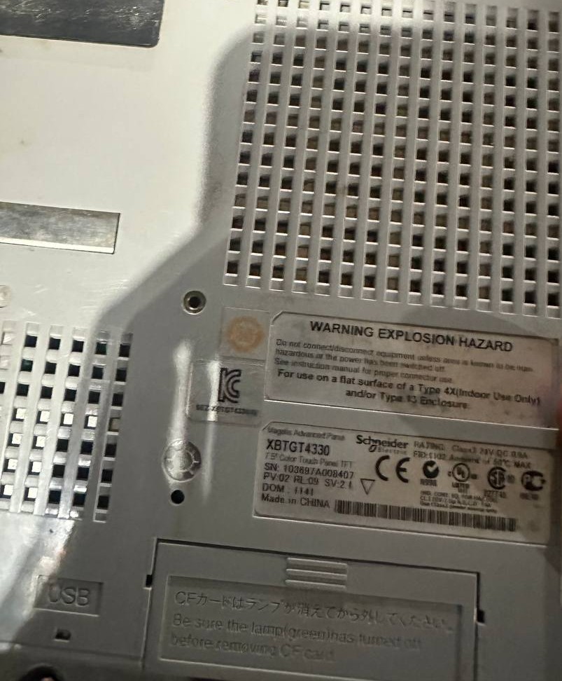 Schneider Electric XBTGT4330 Touchscreen HMI Panel 10.4" Advanced Operator Interface Display thumbnail 2