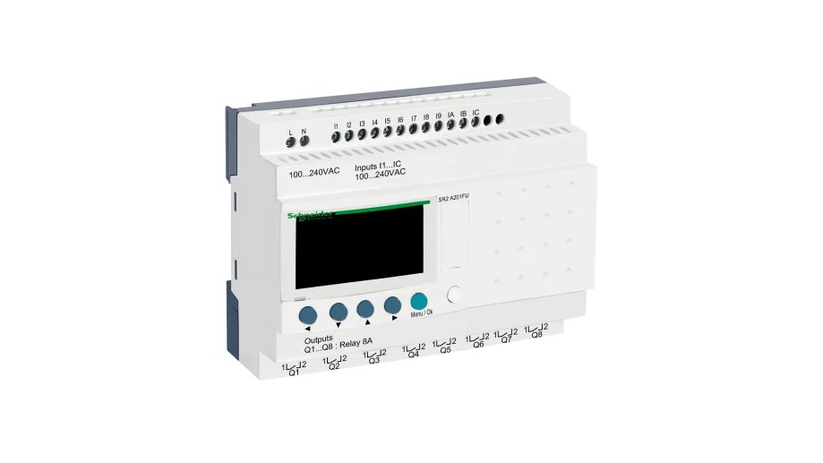 Schneider Electric SR2A201FU Zelio Logic Smart Relay 20 I/O 100-240V AC