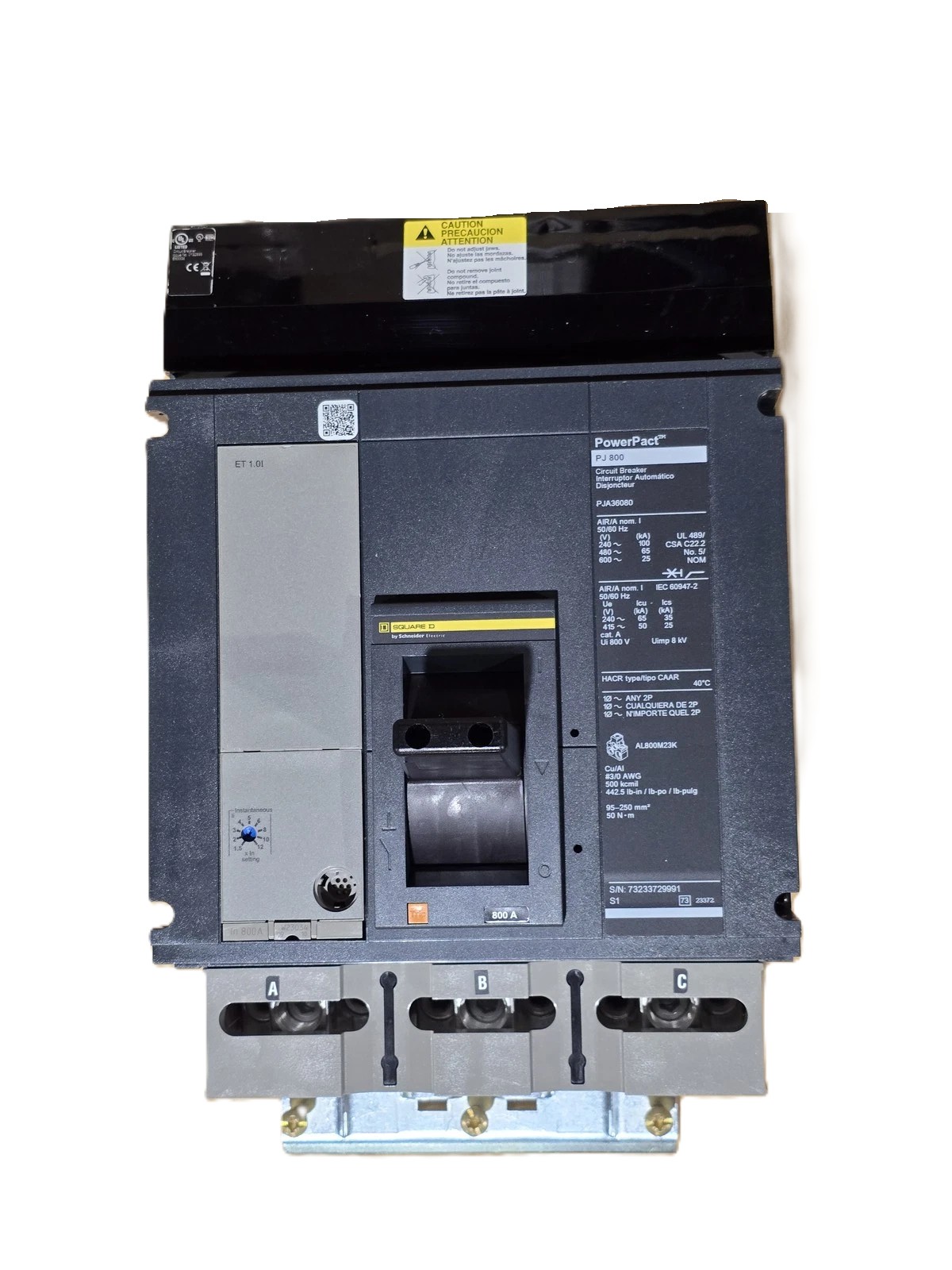 Square D PJA36080 I-Line PowerPact Circuit Breaker | 800A 600V 3P