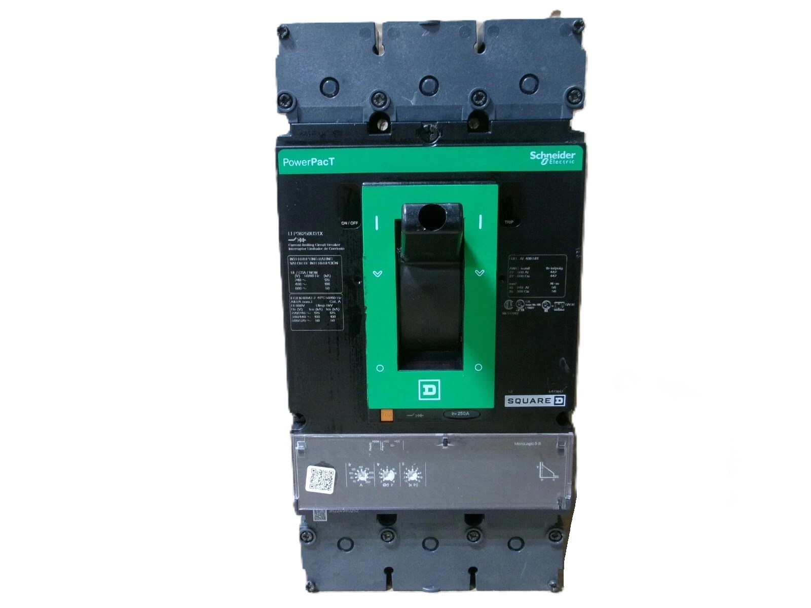 Square D PowerPact L 250A 3-Pole Circuit Breaker | 600V