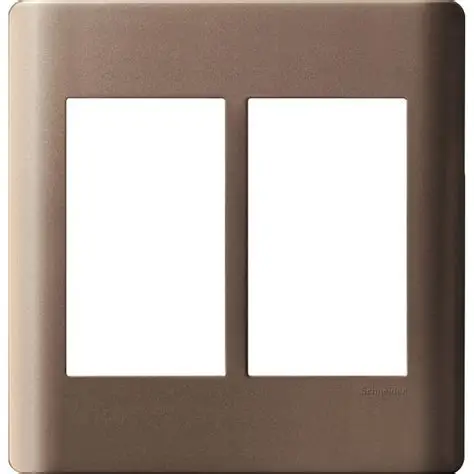 Schneider Electric ZENcelo A84T02L_SZ Duplex Surround & Gridplate 2 x 3M Silver Bronze