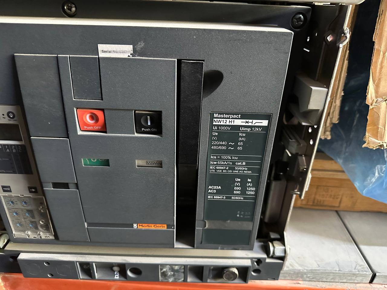 Schneider Electric MasterPact NW12H1 1250A 3P Air Circuit Breaker thumbnail 2