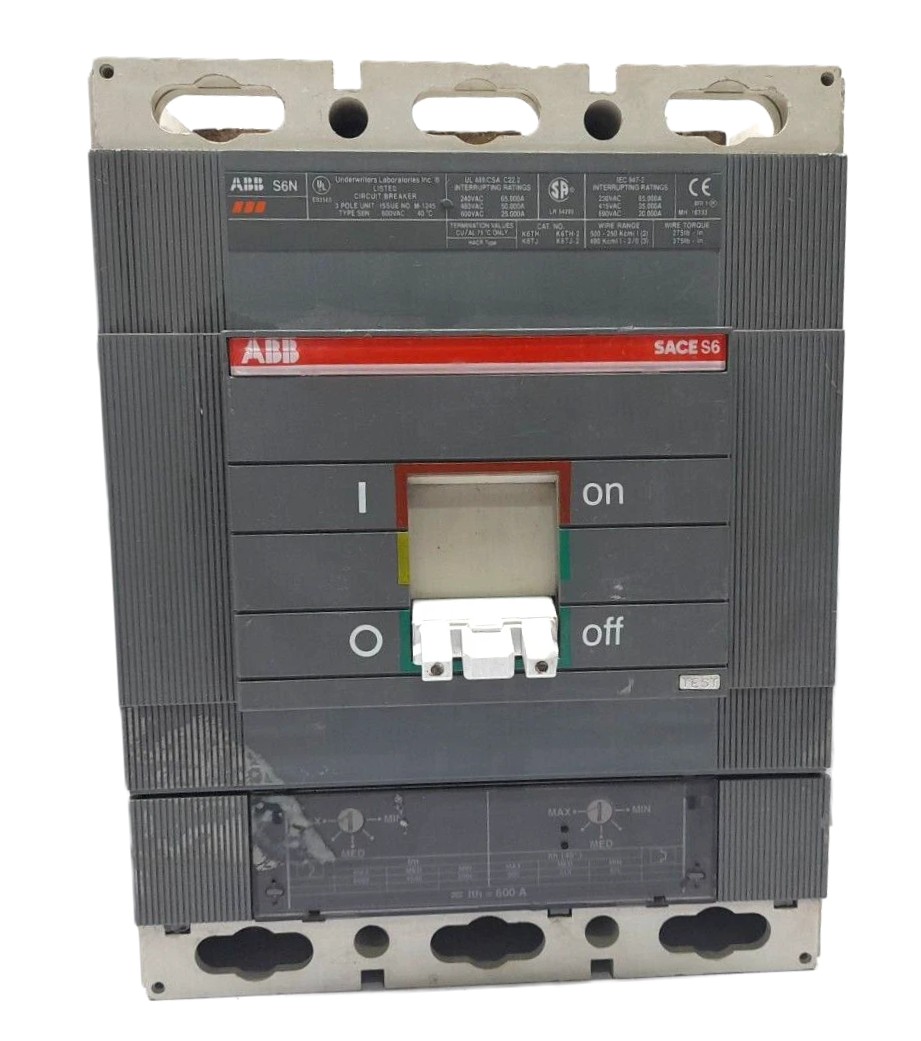 ABB SACE S6N 600A 3 Pole 600VAC Circuit Breaker