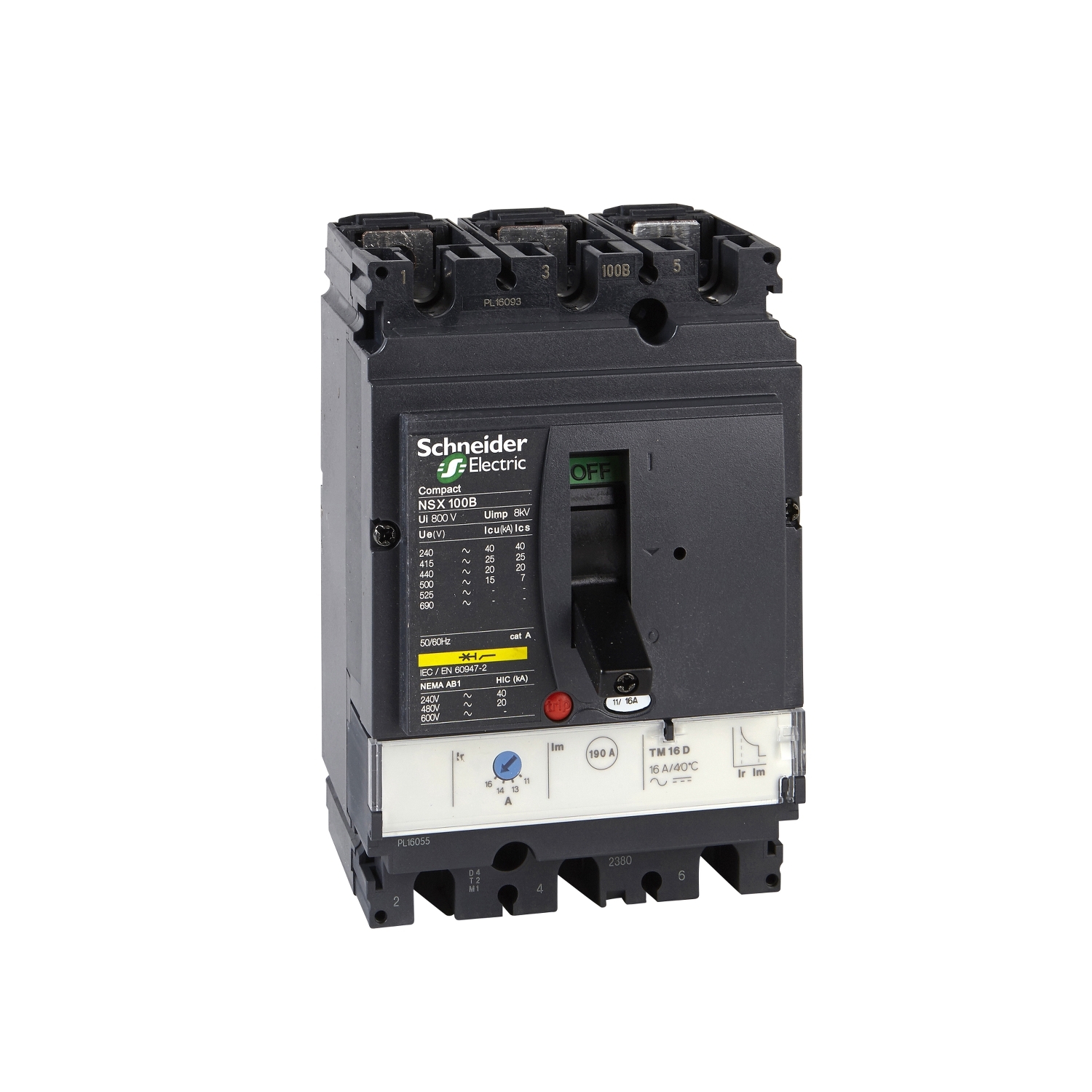 Schneider Electric Compact NSX100B TMD 100A 3 Pole Circuit Breaker