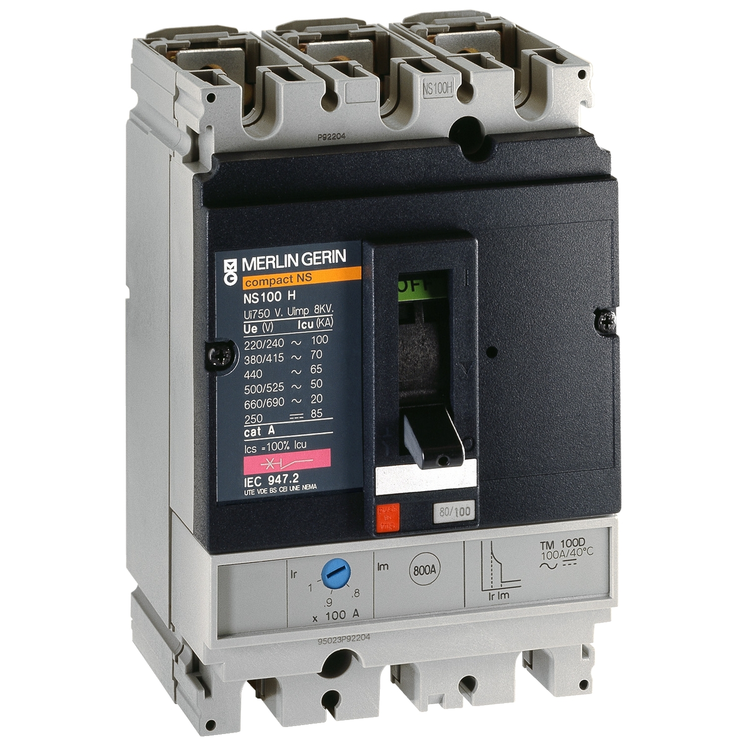 Schneider Electric Compact NS100H TMD 100A 3 Pole Circuit Breaker