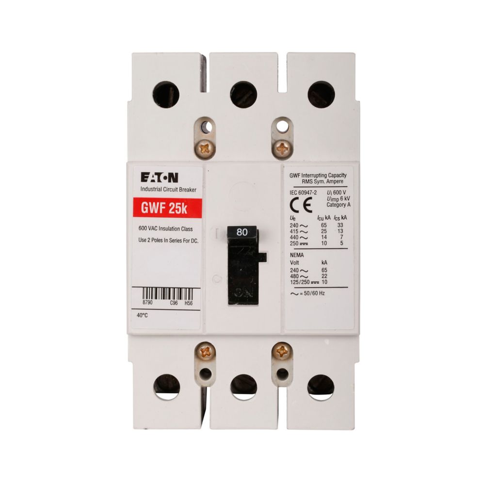 Eaton GWF3020V G-Frame 20A 3 Pole 440V Molded Case Circuit Breaker