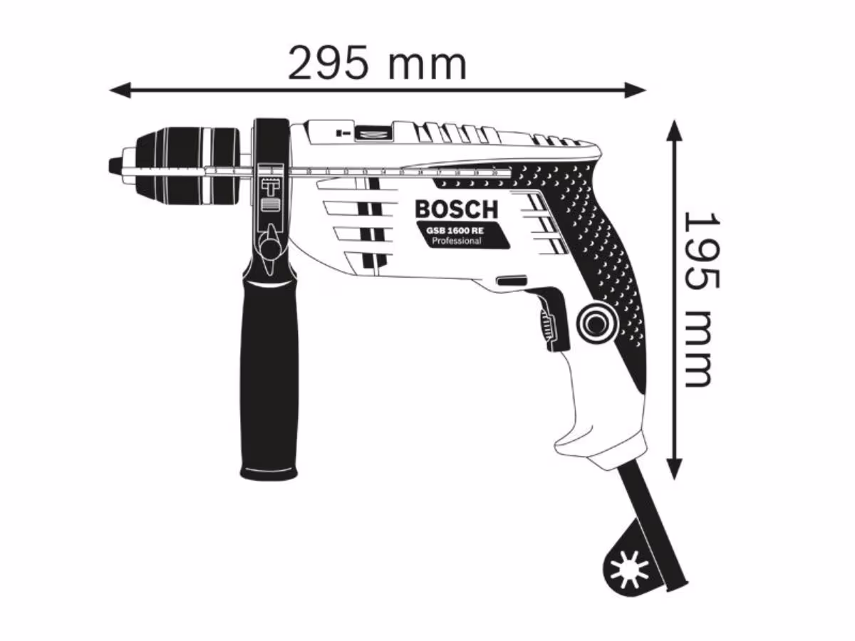 Bosch GSB 1600 RE 701W Impact Drill 110V thumbnail 3