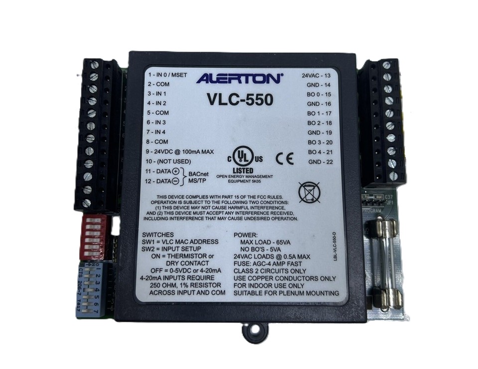 Alerton VLC-550 BACnet MS/TP HVAC Field Controller – 5 Input 5 Output