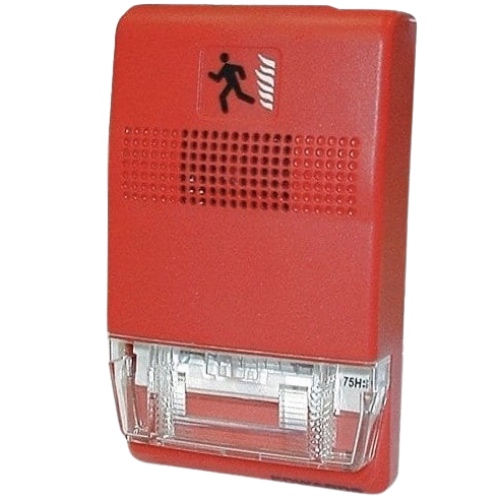 EST Edwards G1R-HDVM Multi-Candela Horn-Strobe 24V Red Fire Alarm