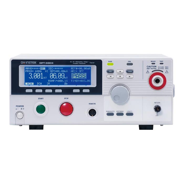 GW Instek GPT-9803 Electrical Safety Tester | AC/DC Withstand & Insulation Tester
