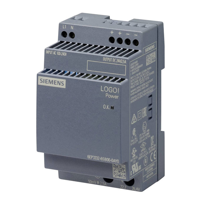 Siemens LOGO! POWER 24 V 2.5 A - 6EP3332-6SB00-0AY0