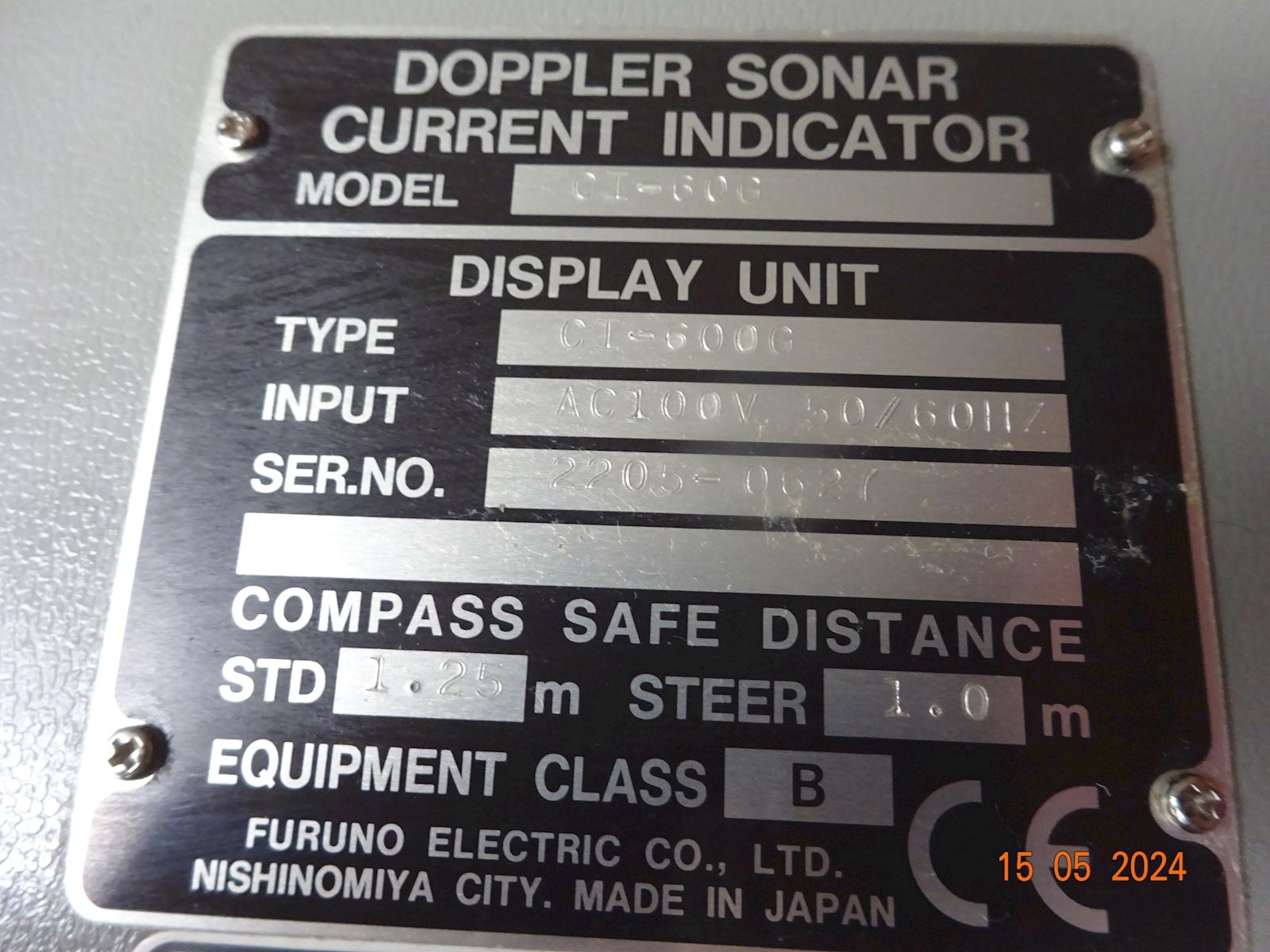 Furuno CI-60G Doppler Sonar Current Indicator thumbnail 2