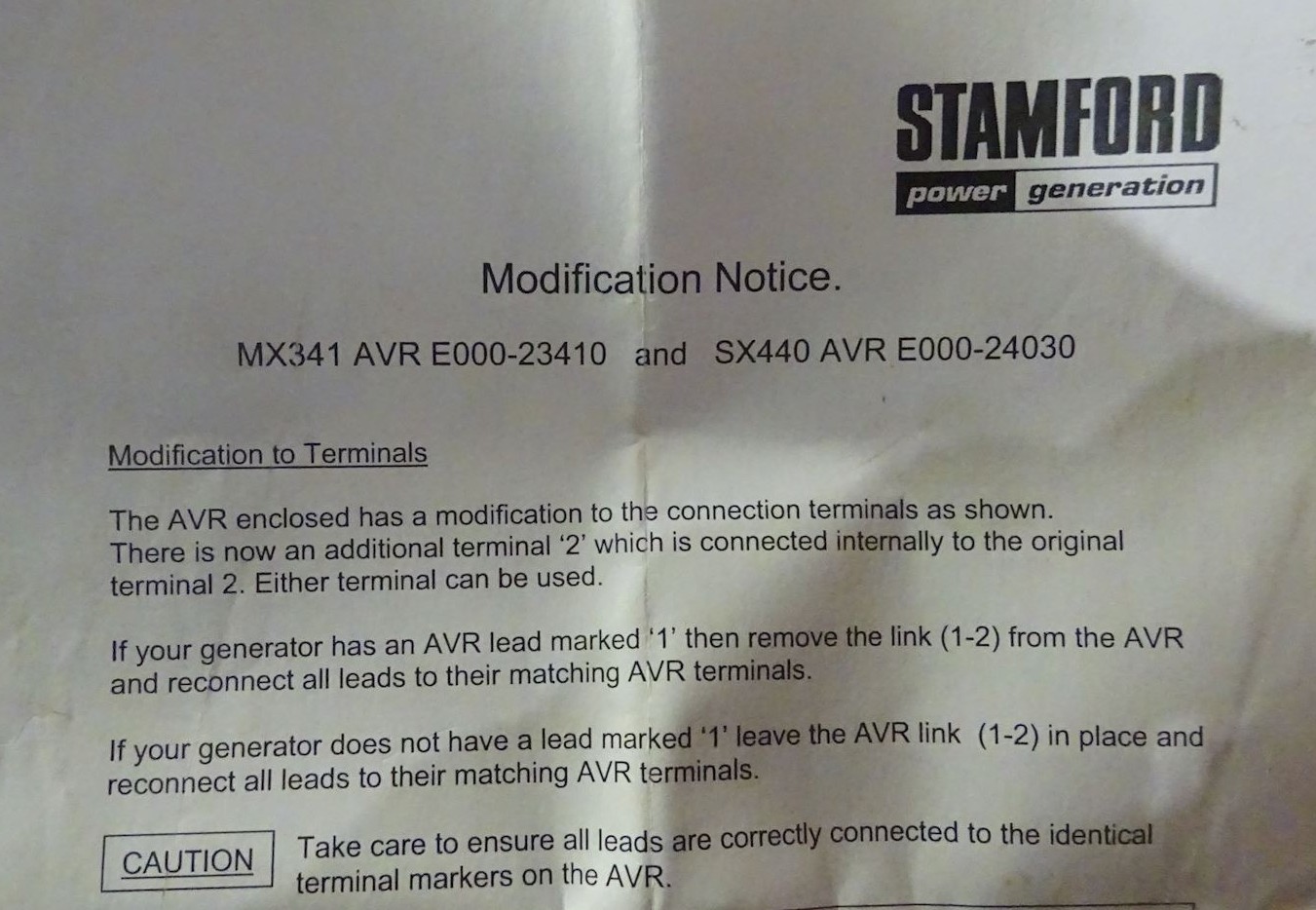 Stamford MX341 Automatic Voltage Regulator AVR – P/N 23410 thumbnail 2