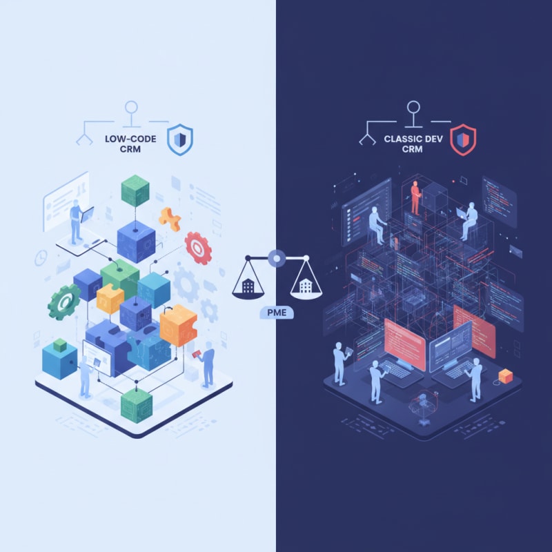 CRM sur Mesure Low-Code pour PME : Agilité et Performance face au Développement Classique