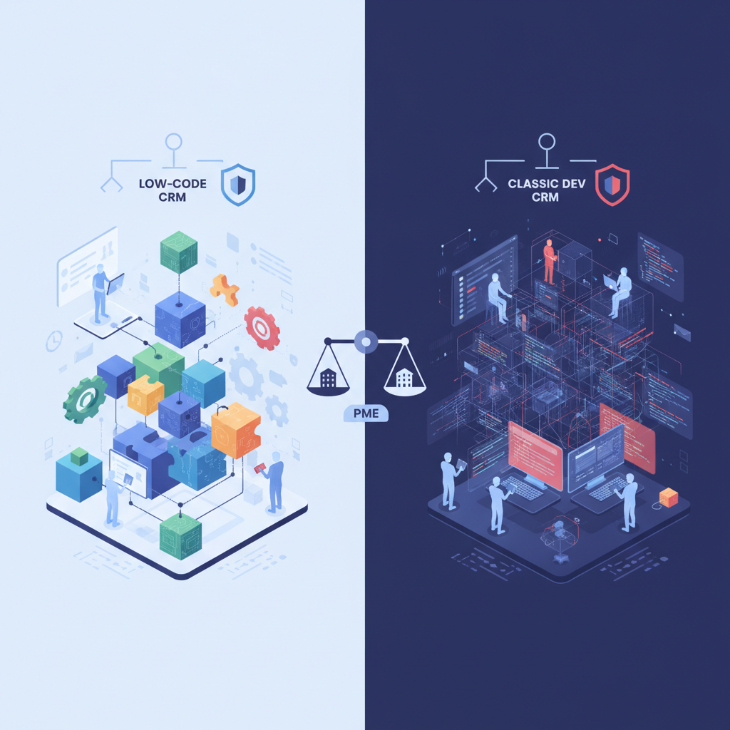 CRM sur Mesure Low-Code pour PME : Agilité et Performance face au Développement Classique