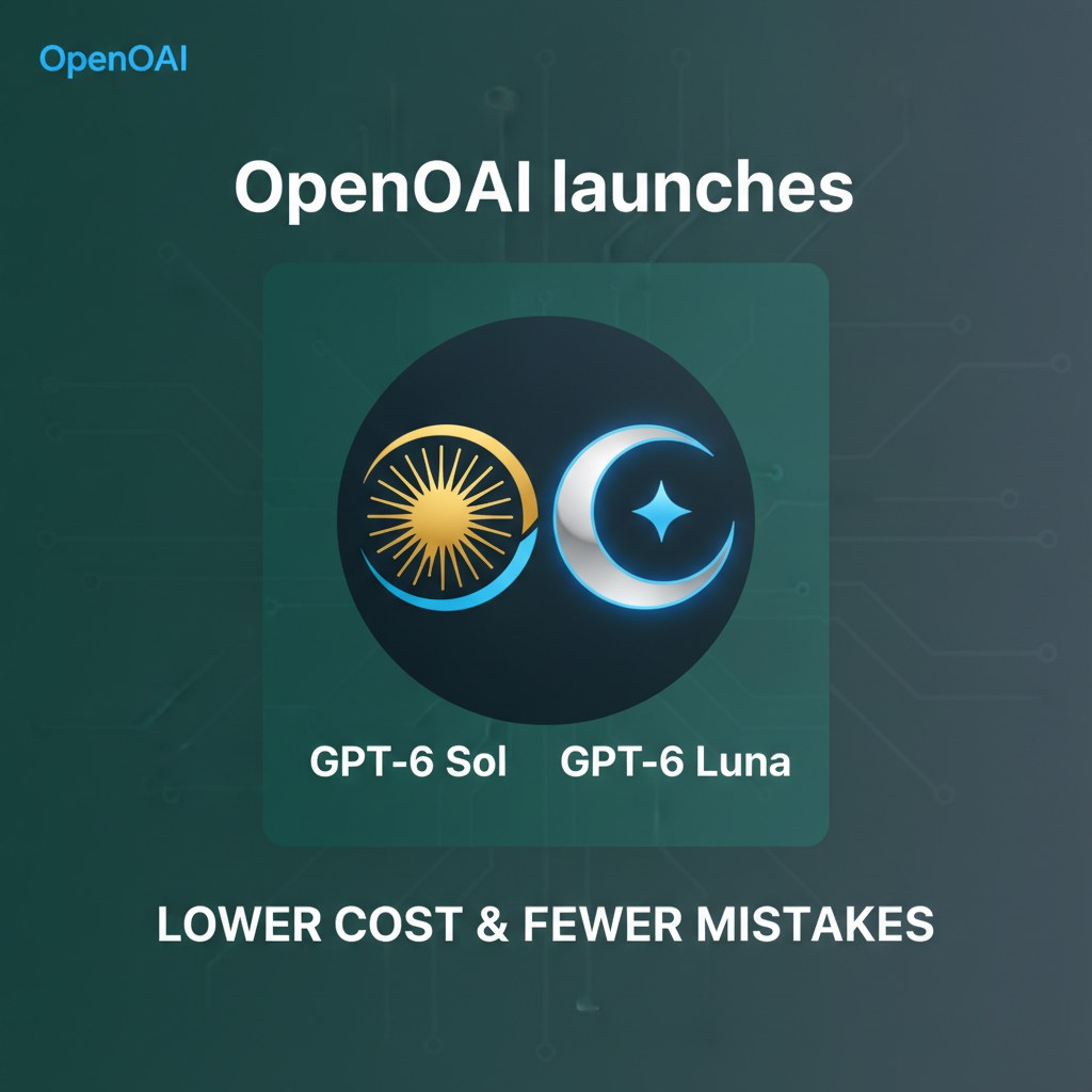 OpenAI lance GPT-6 sol et luna, modèles plus précis et abordables