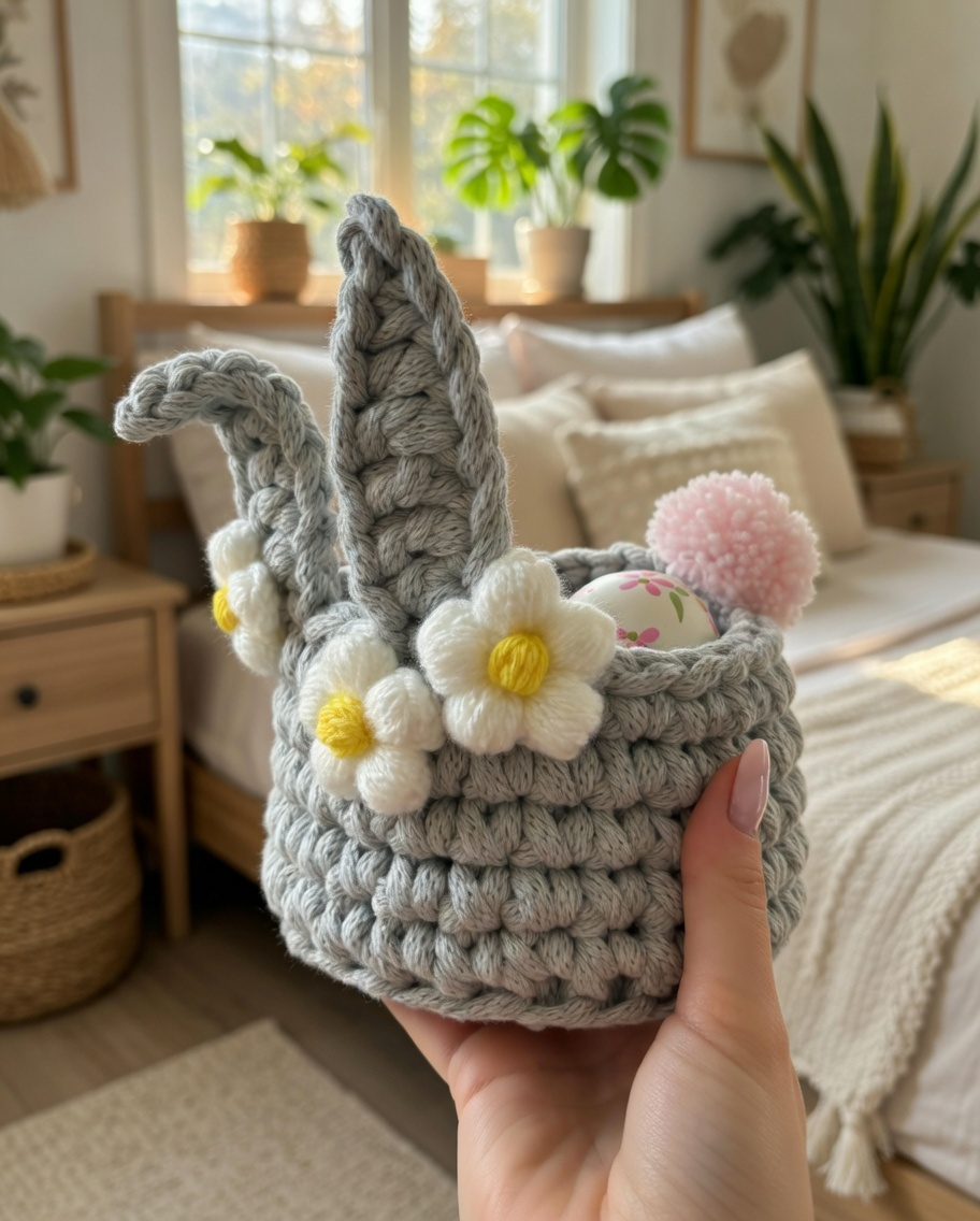 Bunny Basket Crochet Pattern