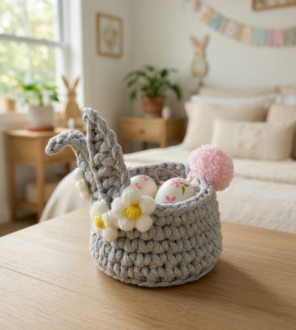 Bunny Basket Crochet Pattern