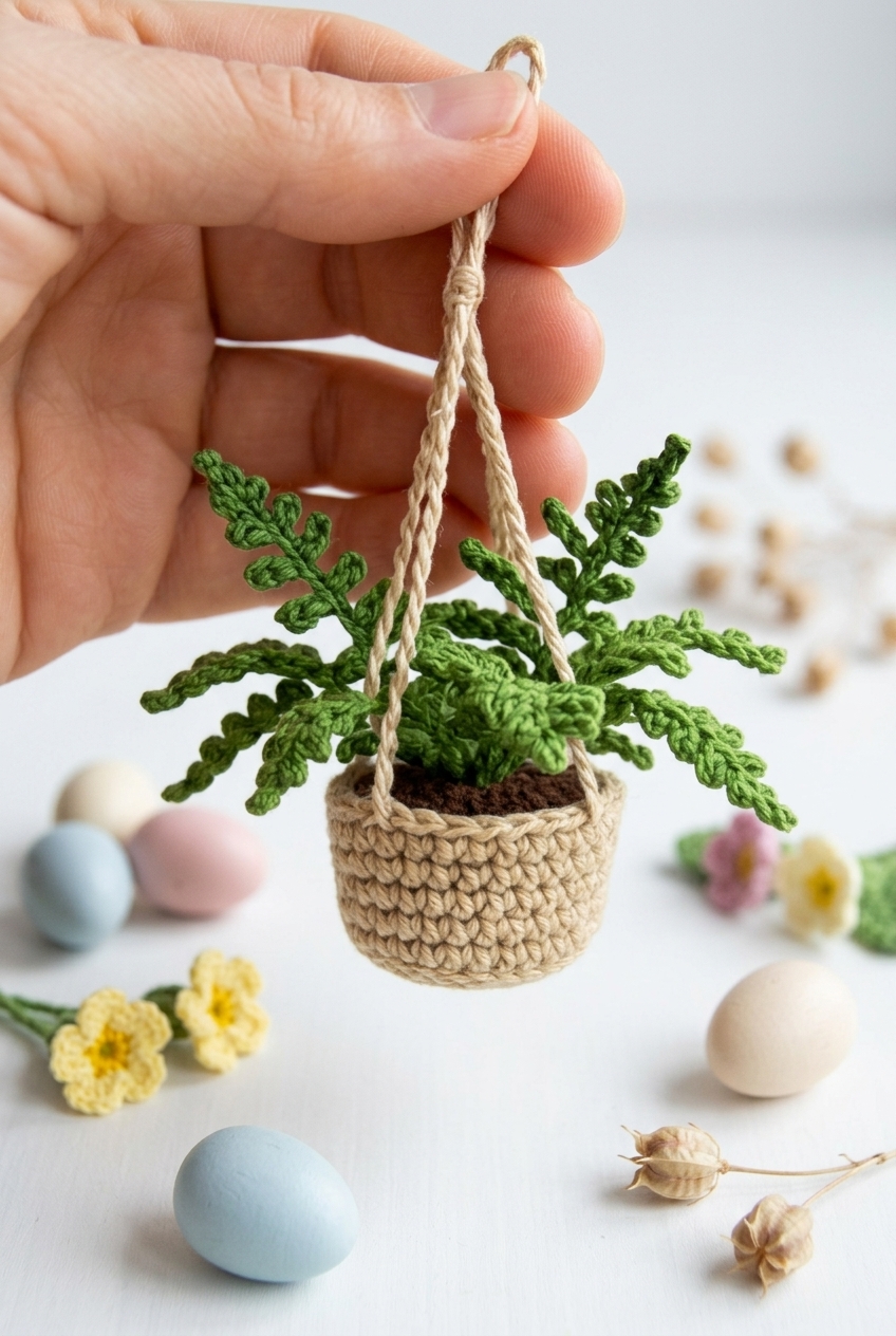 Mini Hanging Pot Crochet Pattern