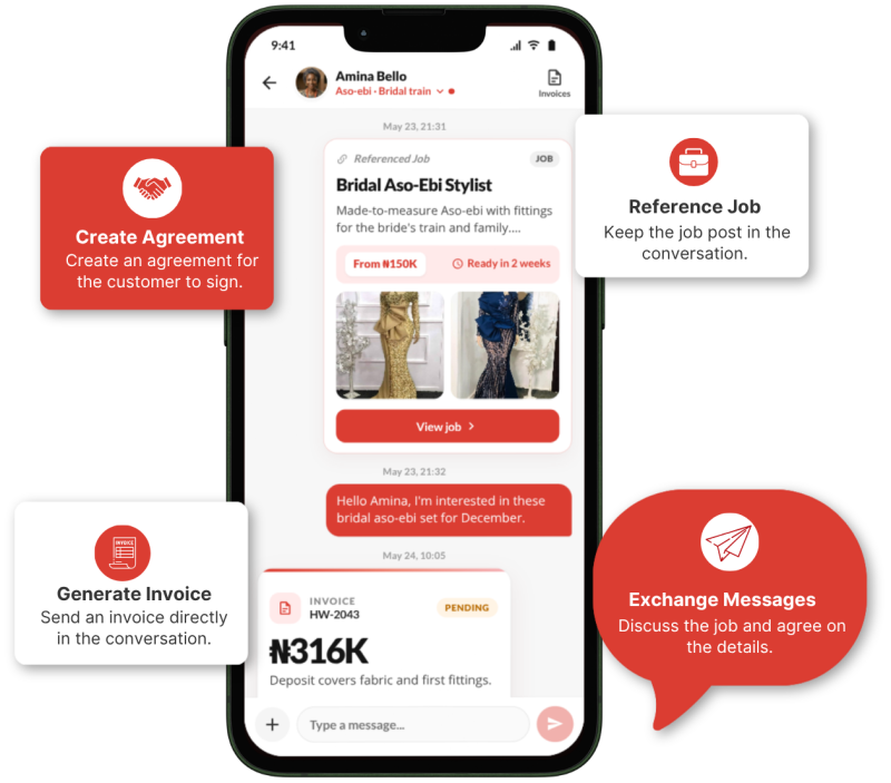 App interfaces layout visualization context
