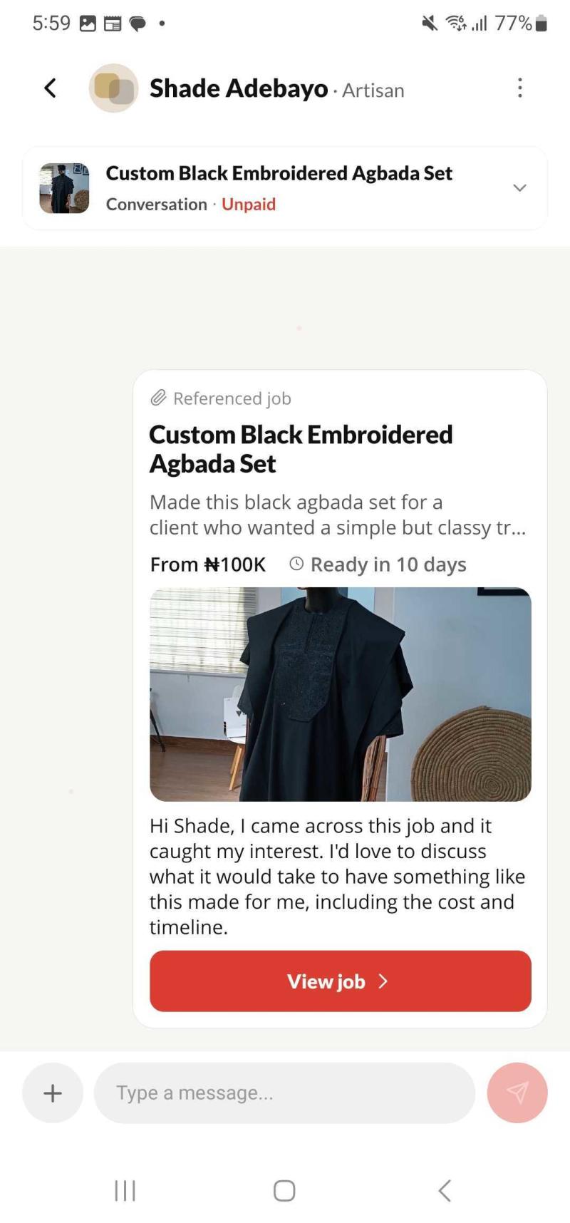 Chat with referenced service