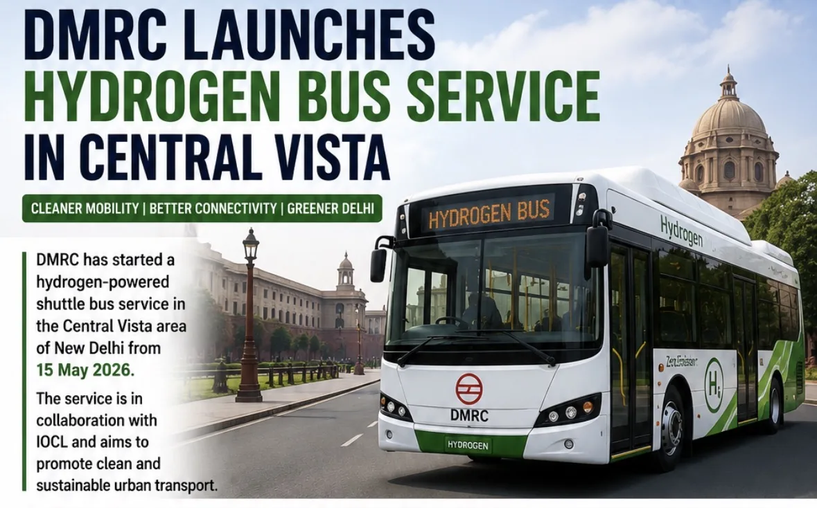 DMRC Begins Hydrogen Bus Service in Central Vista Under Green Mobility Push