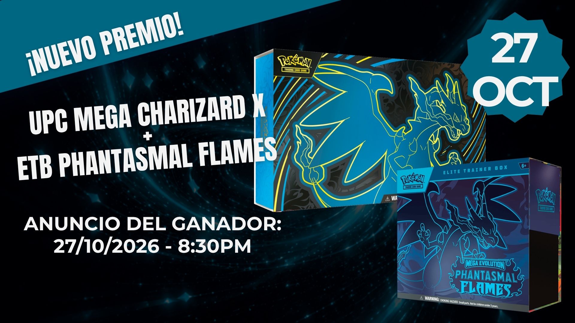 UPC MEGA CHARIZARD X + ETB PHANTASMAL FLAMES