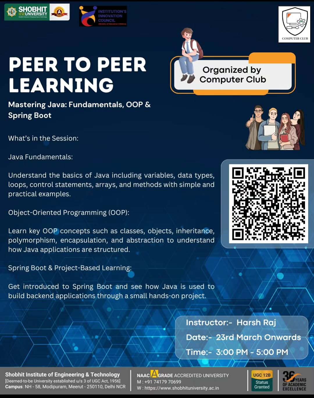 Peer-to-Peer Learning Session – “Mastering Java: Fundamentals, OOP & Spring Boot”