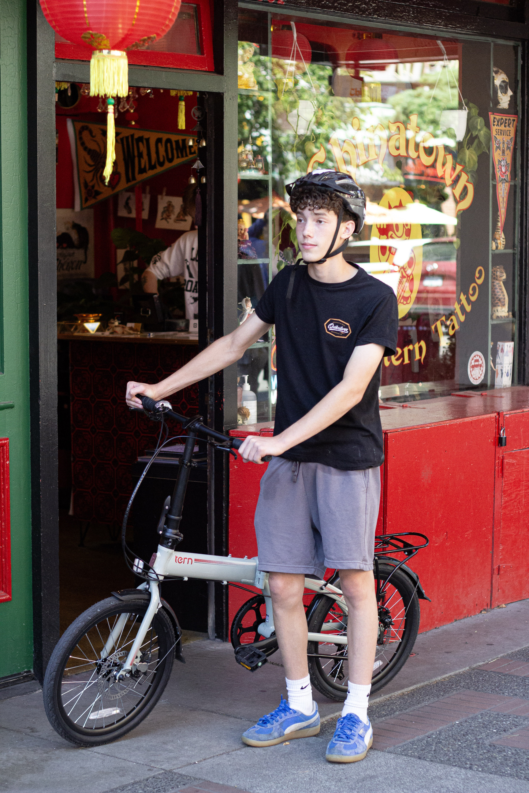 Folding bike - side view