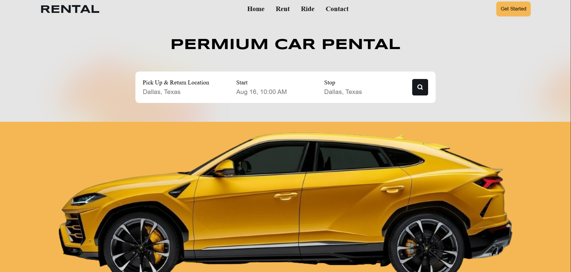 Premium Car Rental Website