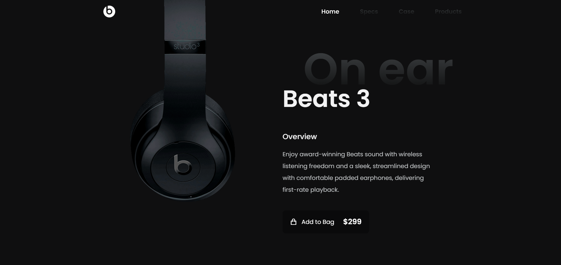 Beats Headphones — Responsive Product Landing Page