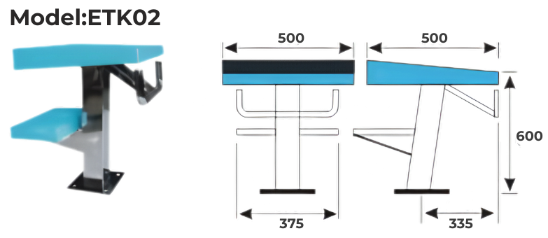 pool starting block dimension
