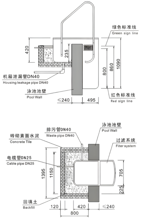 pipless pool filter installation diagram
