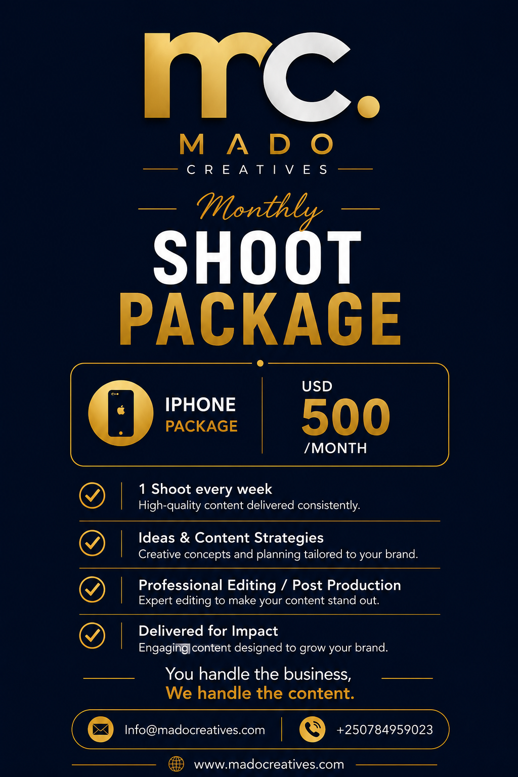 iPhone Monthly Shoot Package