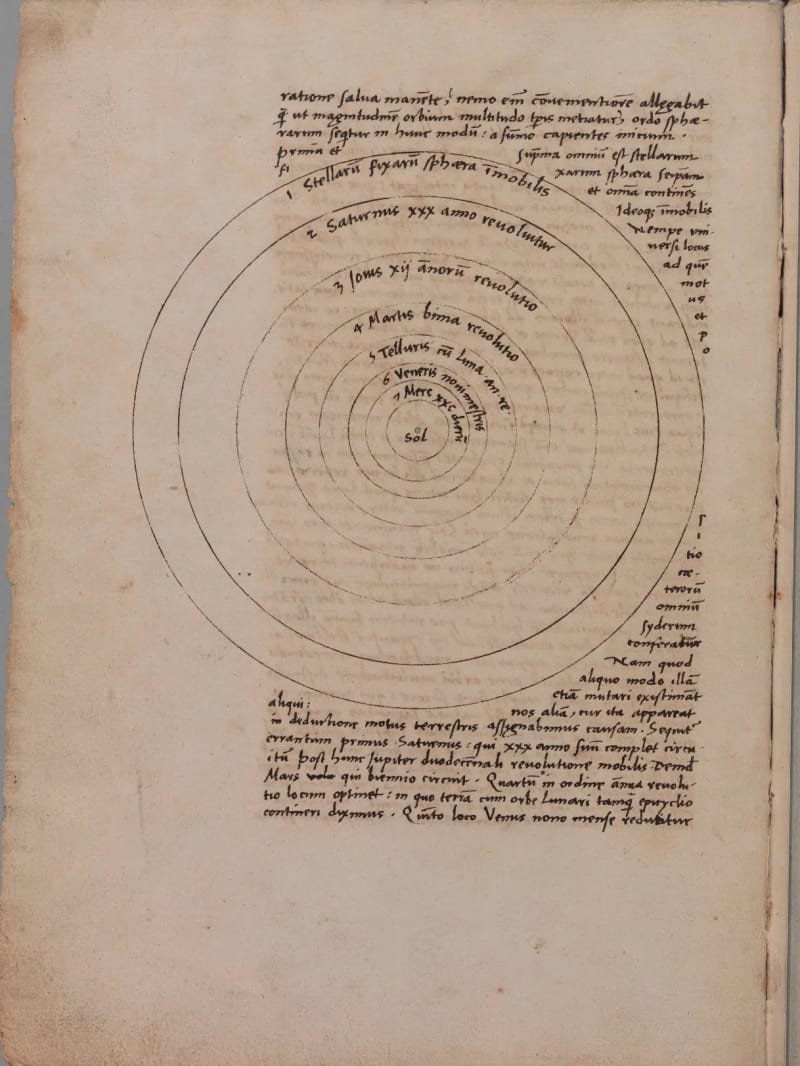 De revolutionibus libri sex by Mikołaj Kopernik (Nicolaus Copernicus) on display at Jagellonian Library in Kraków.