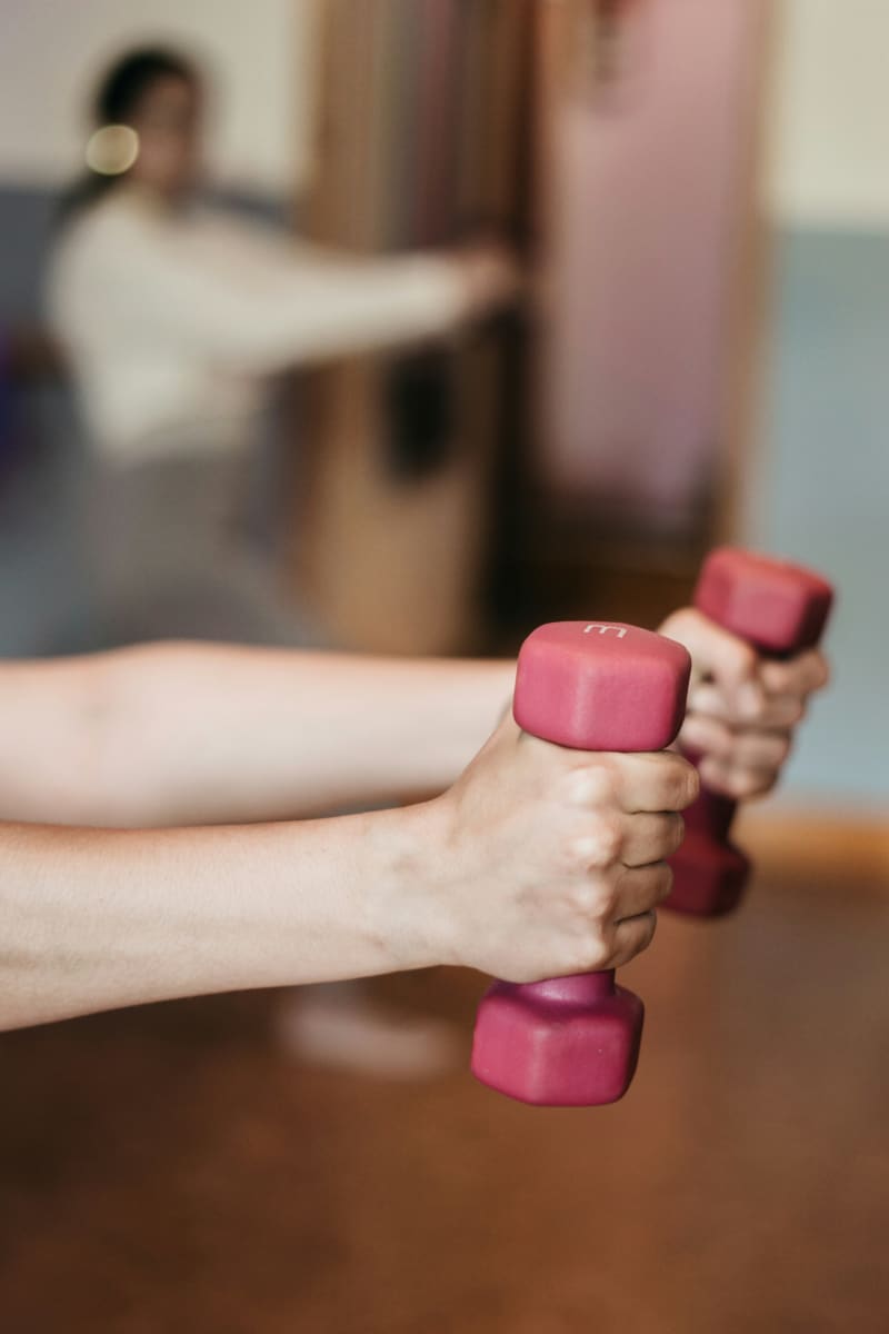 Senior physiotherapist supervising and mentoring a junior practitioner