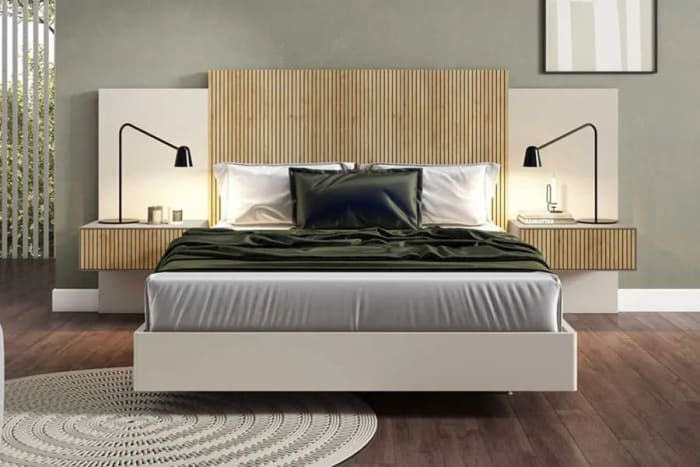 Cama lineal M112 - Capri y Macadamia