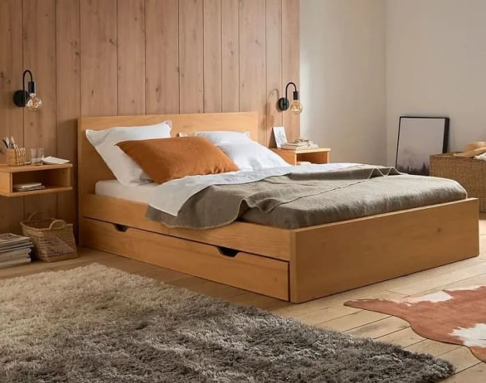 Cama juvenil M202 - Carvalo - Vista alternativa