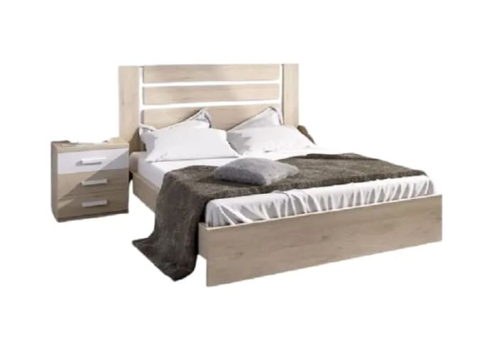 Cama juvenil M205 - Carvalo y Blanco