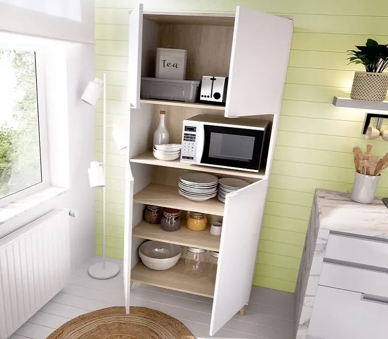 Modular Alacena M301 - Blanco y Carvalo vista 3