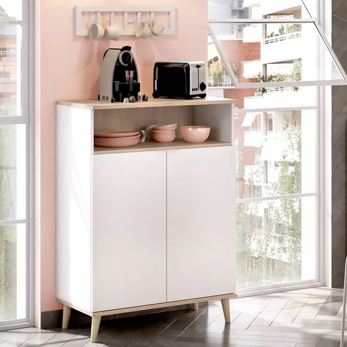 Modular auxiliar M311 - Blanco y Rovere vista 2